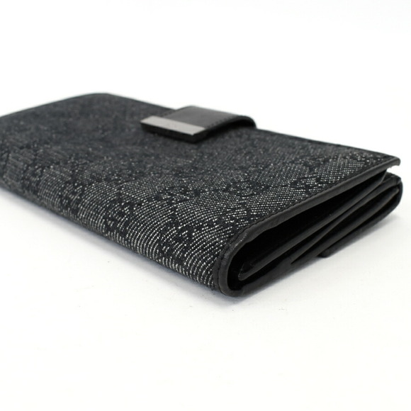 Gucci long wallet double GG canvas leather black - Picture 6 of 9